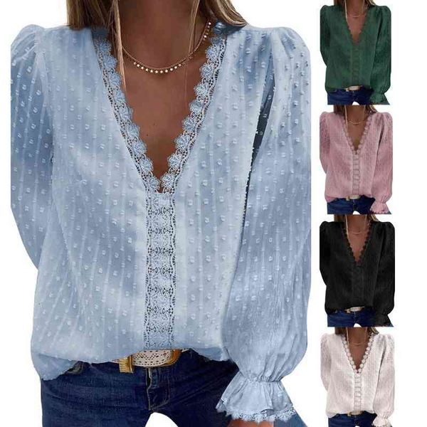women's two piece pants autumn and winter 2022 solid color v-neck lace long sleeve chiffon women s50z, White
women's two piece pants autumn and winter 2022 solid color v-neck lace long sleeve chiffon women s50z, White