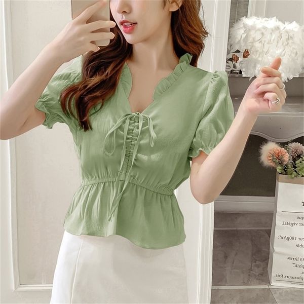 female tshirt women summer fashion lady elegant french retro vneck short sleeve casual blouse girls tshirt t200608, White
female tshirt women summer fashion lady elegant french retro vneck short sleeve casual blouse girls tshirt t200608, White