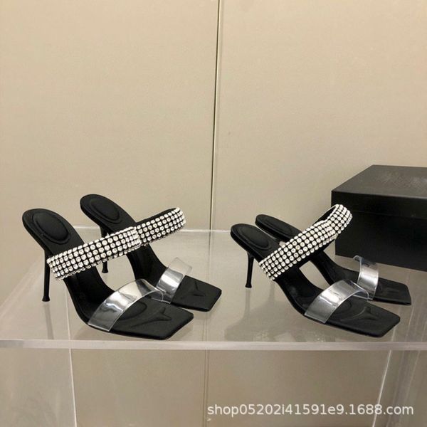 sandals summer line with sandals thin heel open toe square head transparent belt black high heels
sandals summer line with sandals thin heel open toe square head transparent belt black high heels