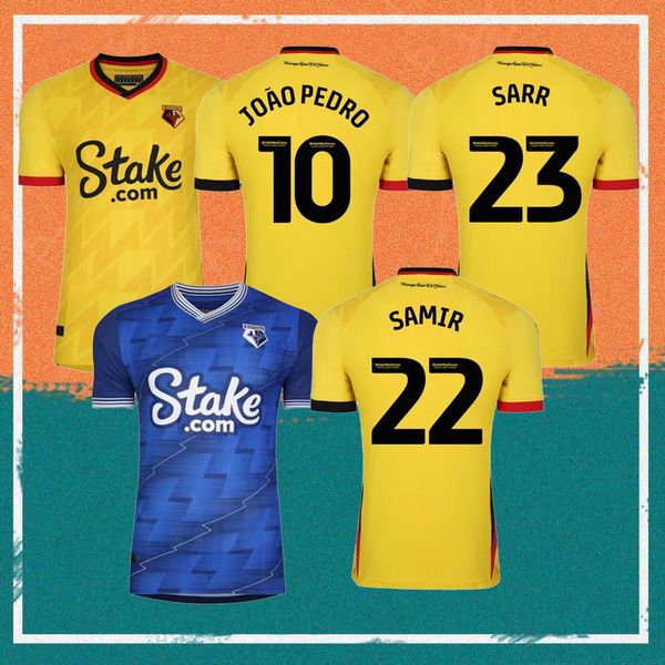 22/23 watfords soccer jersey 2022 home #10 joao pedro #23 sarr #25 dennis #6 louza football shirt kids kit uniform, Black;yellow
22/23 watfords soccer jersey 2022 home #10 joao pedro #23 sarr #25 dennis #6 louza football shirt kids kit uniform, Black;yellow