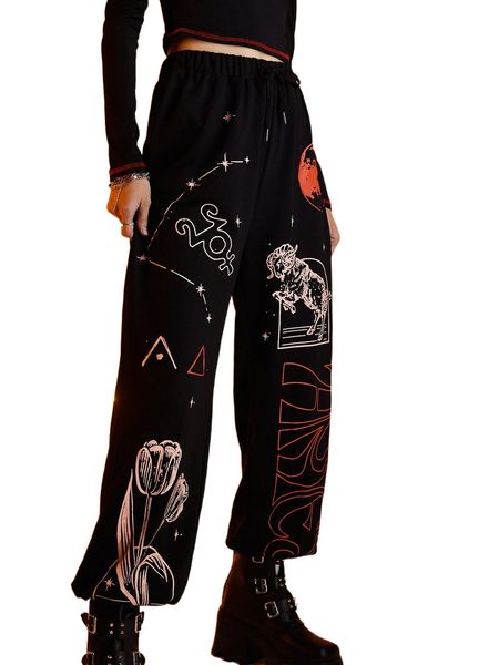 romwe x heyillustration starsalign aries letter sheep graphic knot sweatpants 987l#, Black;white
romwe x heyillustration starsalign aries letter sheep graphic knot sweatpants 987l#, Black;white