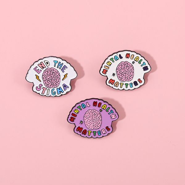 mental health enamel pins custom brain brooches lapel badges quotes end the stigma jewelry gift for kids friends, Gray
mental health enamel pins custom brain brooches lapel badges quotes end the stigma jewelry gift for kids friends, Gray