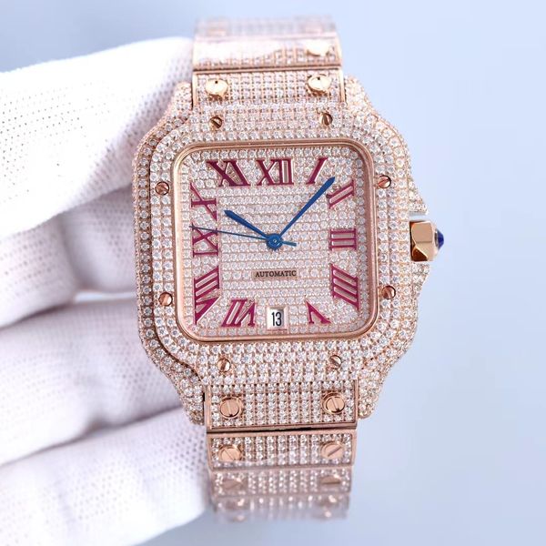montre de luxe diamond watch men watches automatic machine movement super luminous sapphire scratch resistant glass waterproof mosan moissan, Slivery;brown
montre de luxe diamond watch men watches automatic machine movement super luminous sapphire scratch resistant glass waterproof mosan moissan, Slivery;brown