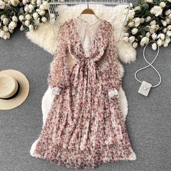 casual dresses korean chic court style thin v-neck waist lace sweet dress knee length minority o2i2, Black;gray
casual dresses korean chic court style thin v-neck waist lace sweet dress knee length minority o2i2, Black;gray