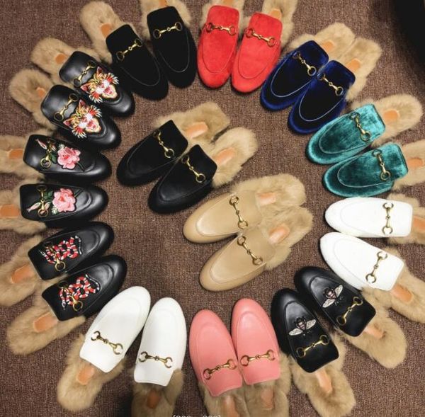 women ggity princetown loafers autumn winter warm wool slippers classic metal buckle embroidery sandals men leather half slipper pattern sli, Black
women ggity princetown loafers autumn winter warm wool slippers classic metal buckle embroidery sandals men leather half slipper pattern sli, Black