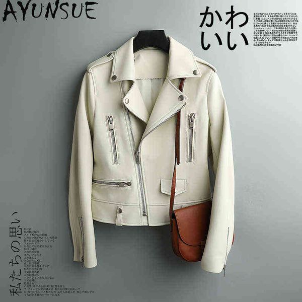ayunsue white leather jacket women short women sheepskin jacket motorcycle clothes spring autumn 2020 femme vest lw4741 j220727, Black
ayunsue white leather jacket women short women sheepskin jacket motorcycle clothes spring autumn 2020 femme vest lw4741 j220727, Black