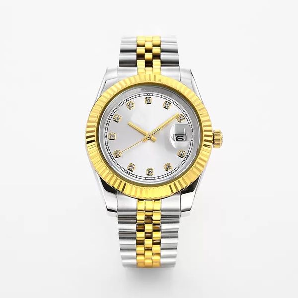 watch mechanical 2813 machine date 41mm stainless steel triangular pit bezel log watch gold dial super luminous and men's waterproof ch, Slivery;brown
watch mechanical 2813 machine date 41mm stainless steel triangular pit bezel log watch gold dial super luminous and men's waterproof ch, Slivery;brown