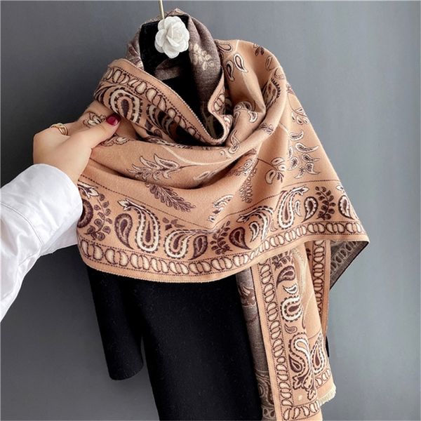 winter warm blanket bufanda double-sided cashmere scarf female shawls elegant floral wrap hijab for ladies autumn stoles 220511, Blue;gray
winter warm blanket bufanda double-sided cashmere scarf female shawls elegant floral wrap hijab for ladies autumn stoles 220511, Blue;gray
