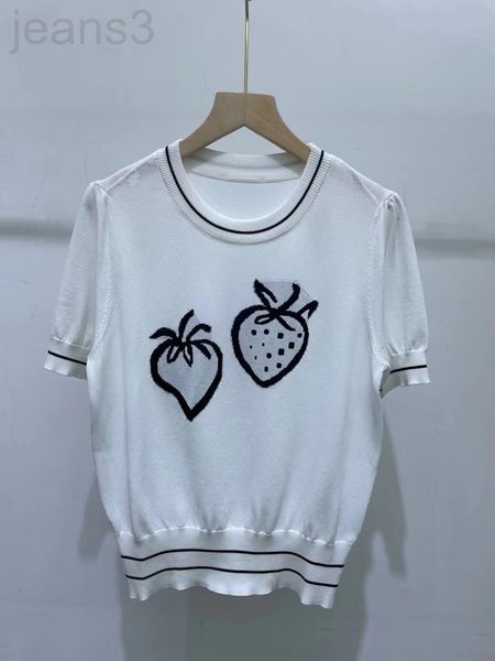 women's knits & tees designer knitwear women's short sleeve french sweet bubble strawberry jacquard knit 2022 summer fashion t-shi, White
women's knits & tees designer knitwear women's short sleeve french sweet bubble strawberry jacquard knit 2022 summer fashion t-shi, White