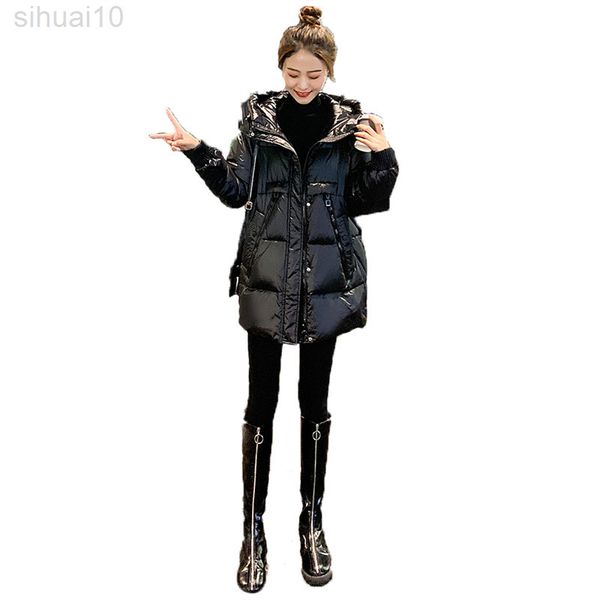 winter fat parkas coat women new black champagne loose cotton jacket fashion glossy hooded down cotton coat l220730
winter fat parkas coat women new black champagne loose cotton jacket fashion glossy hooded down cotton coat l220730