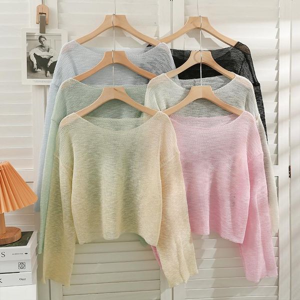women's jackets long sleeve o-neck loose thin sunscreen pullover 2022 summer fashion versatile women's wear transparent ladies ha, Black;brown
women's jackets long sleeve o-neck loose thin sunscreen pullover 2022 summer fashion versatile women's wear transparent ladies ha, Black;brown