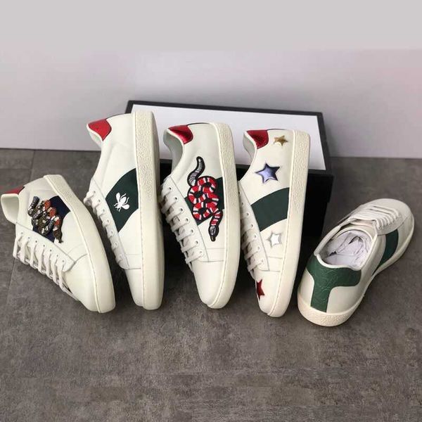 fashion white leather women casual shoes mens shoes sneakers genuine leather embroidery classic trainers python embroidered love sneakers, Black
fashion white leather women casual shoes mens shoes sneakers genuine leather embroidery classic trainers python embroidered love sneakers, Black