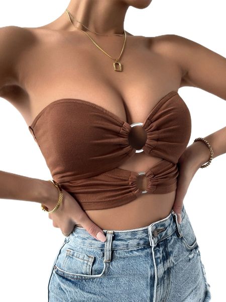 cut out detail ring detail tube y9rw#, White 
cut out detail ring detail tube y9rw#, White