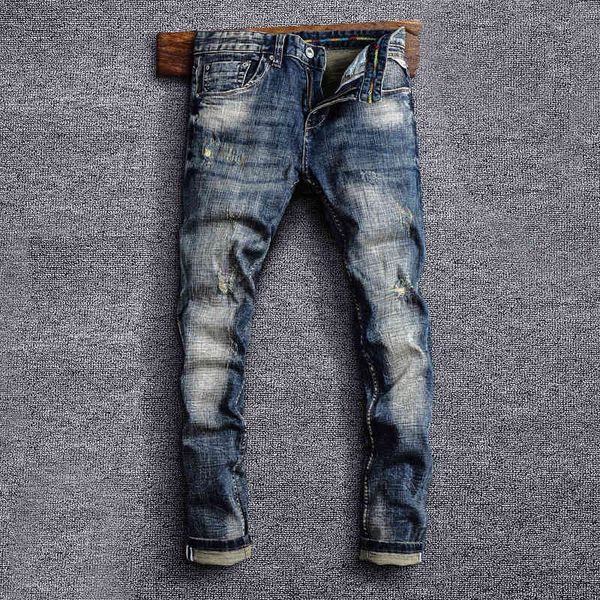 men's jeans fashionable jeans men's dark embroidery hole patch ruffian handsome nostalgic elastic slim small straight pants 2ga1, Blue
men's jeans fashionable jeans men's dark embroidery hole patch ruffian handsome nostalgic elastic slim small straight pants 2ga1, Blue