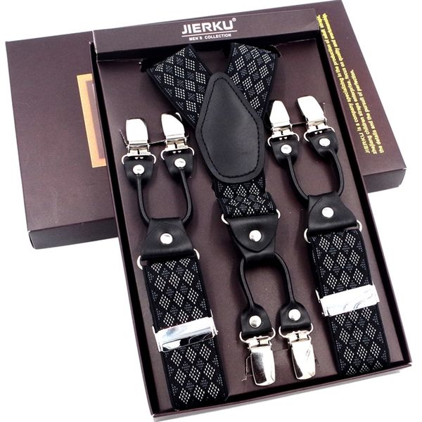 fashion suspenders black leather 6 clips braces vintage casual suspensorio tirante trousers strap bretele fatherhusbands gift 220526, Black;white
fashion suspenders black leather 6 clips braces vintage casual suspensorio tirante trousers strap bretele fatherhusbands gift 220526, Black;white