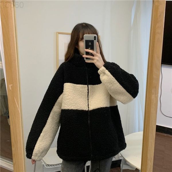 women's jackets designer stand collar salt fried street sweater cardigan contrast color lamb plush jacket fashion aging imitation cashm, Black;brown
women's jackets designer stand collar salt fried street sweater cardigan contrast color lamb plush jacket fashion aging imitation cashm, Black;brown