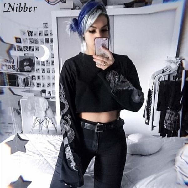 nibber autumn fashion gothic styles pullover women loose black sportswear hoodie mujer street leisure pure active y200915
nibber autumn fashion gothic styles pullover women loose black sportswear hoodie mujer street leisure pure active y200915