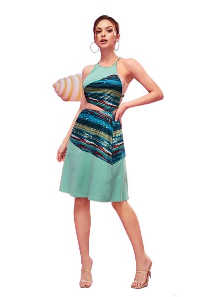 x fuse flaws graphic print colorblock crisscross tie backless slip dress p5qo#, Black;gray
x fuse flaws graphic print colorblock crisscross tie backless slip dress p5qo#, Black;gray