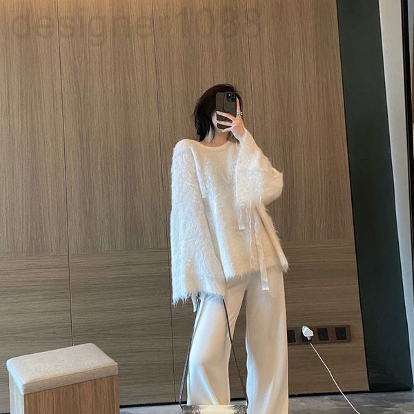 women's knits & tees designer french gentle wind pullover sweater women's loose 2021 autumn winter new design lace up solid color, White
women's knits & tees designer french gentle wind pullover sweater women's loose 2021 autumn winter new design lace up solid color, White