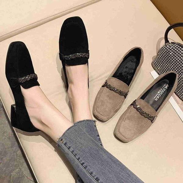 classic luxury paris autumn winter women loafers low heels boat shoes square toe dress chain faux suedethick heel female single shoes design, Black
classic luxury paris autumn winter women loafers low heels boat shoes square toe dress chain faux suedethick heel female single shoes design, Black