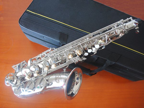 real sprofessional alto saxophone naiputesi nas-r54 nickel plated brass alto sax with accessories carrying case accept oem 
real sprofessional alto saxophone naiputesi nas-r54 nickel plated brass alto sax with accessories carrying case accept oem