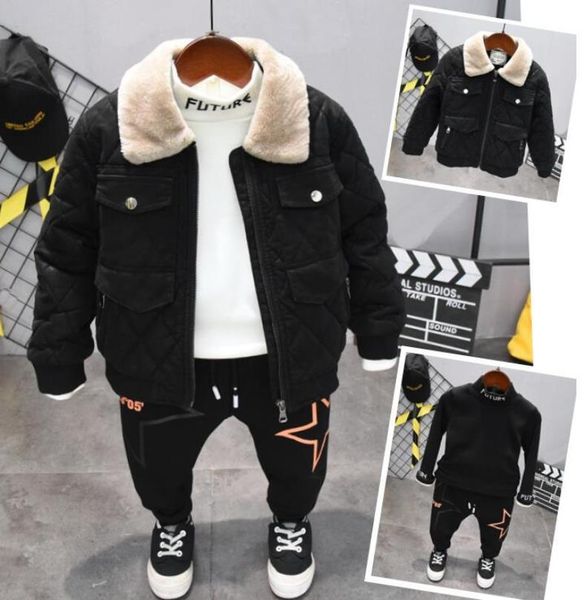 clothing sets winter children's set of warm suit baby clothes, boys pu fur coat, plush sweaters, pants three-piece 2-6y, White
clothing sets winter children's set of warm suit baby clothes, boys pu fur coat, plush sweaters, pants three-piece 2-6y, White