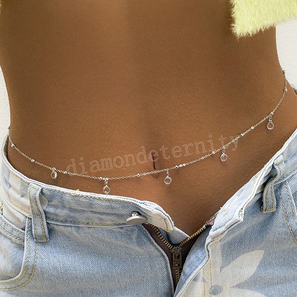 

bohemia spring summer belly chains minimalism body chain jewelry for women streetwear waist beads accessories, Silver