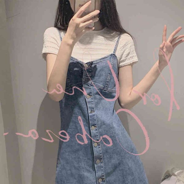 casual dresses french first love sweet dress summer small denim suspender skirt two piece suit female yqb0, Black;gray
casual dresses french first love sweet dress summer small denim suspender skirt two piece suit female yqb0, Black;gray