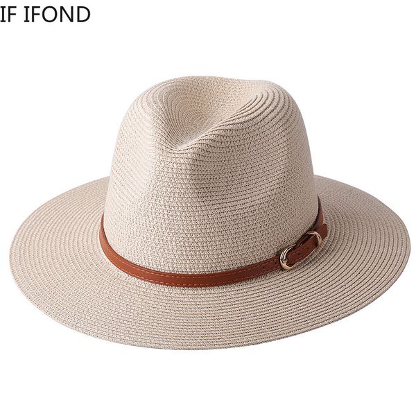the spring/summer women wide brim casual straw hats with belt buckle panama jazz hat sun breathable beach cap 220407, Blue;gray
the spring/summer women wide brim casual straw hats with belt buckle panama jazz hat sun breathable beach cap 220407, Blue;gray