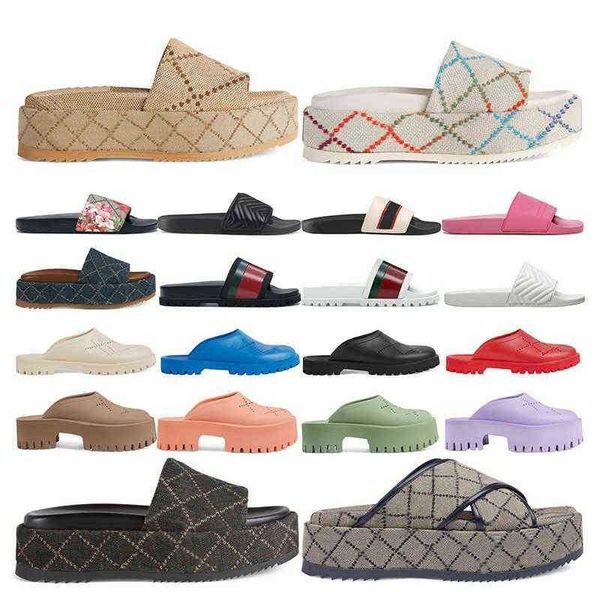 2022 luxurys designers sandals for men women classic floral brocade slides flats leather rubber platform flip flops gear bottoms beach shoes, Black
2022 luxurys designers sandals for men women classic floral brocade slides flats leather rubber platform flip flops gear bottoms beach shoes, Black
