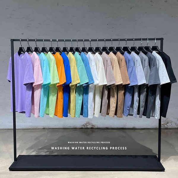 men's t-shirts cotton short sleeve t-shirt high street oversize loose men's and women's hip-hop basic pure color versatile bo, White;black 
men's t-shirts cotton short sleeve t-shirt high street oversize loose men's and women's hip-hop basic pure color versatile bo, White;black