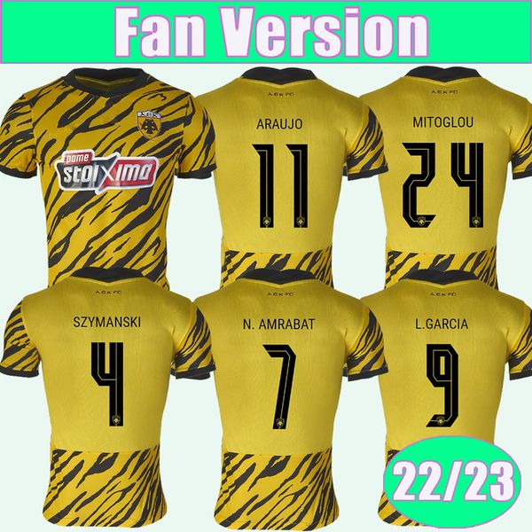 22 23 aek athens araujo mantalos mens soccer jerseys .garcia n.amrabat mitoglou szymanski limited edition yellow football shirts uniforms, Black;yellow
22 23 aek athens araujo mantalos mens soccer jerseys .garcia n.amrabat mitoglou szymanski limited edition yellow football shirts uniforms, Black;yellow