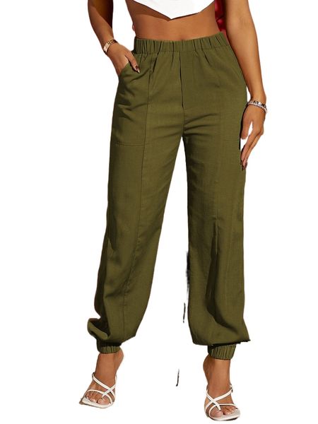 slant pocket carrot pants h0t0#, Black;white
slant pocket carrot pants h0t0#, Black;white