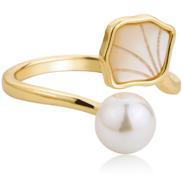 freshwater cultured pearl 18k gold white female shell band ring fashion jewelry promise rings gifts, Silver
freshwater cultured pearl 18k gold white female shell band ring fashion jewelry promise rings gifts, Silver