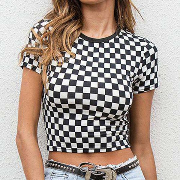 black white checkerboard t-shirts women slim short sleeve short tee y2k tight vintage harajuku streetwear crop t-shirts
black white checkerboard t-shirts women slim short sleeve short tee y2k tight vintage harajuku streetwear crop t-shirts