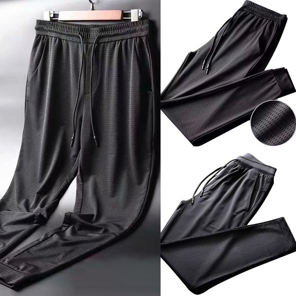 men's pants men summer casual fitness sports quick drying breathable ice silk straight thin section 220826, Black
men's pants men summer casual fitness sports quick drying breathable ice silk straight thin section 220826, Black