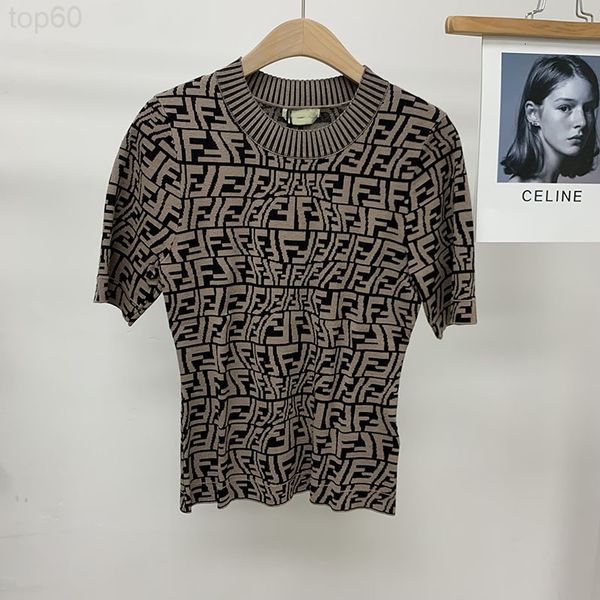 women's t-shirt designer 2022 summer new letter jacquard short sleeved slim t-shirt knitted small blouse women5kjo 2002 luxury, White
women's t-shirt designer 2022 summer new letter jacquard short sleeved slim t-shirt knitted small blouse women5kjo 2002 luxury, White