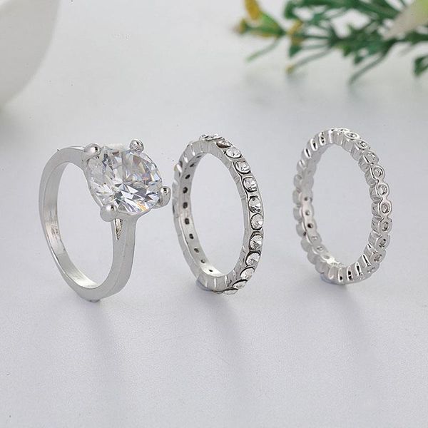 wedding rings 3 pcs fashion europe style love white crystal ring jewelry classic women silver color zircon engagement couple, Slivery;golden
wedding rings 3 pcs fashion europe style love white crystal ring jewelry classic women silver color zircon engagement couple, Slivery;golden