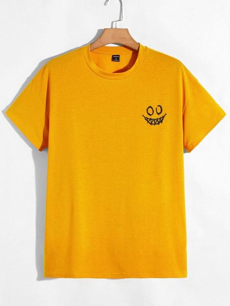 men cartoon graphic round neck tee m7cy#, White;black 
men cartoon graphic round neck tee m7cy#, White;black