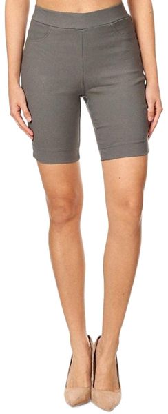 women's high waisted stretchy skinny jean style bermuda shorts with slit hem x8wk#, White;black
women's high waisted stretchy skinny jean style bermuda shorts with slit hem x8wk#, White;black