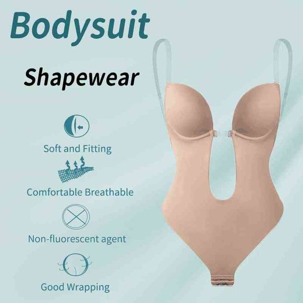 nxy women bodysuit shapewear backless underwear u plunge thong shaper corset deep v-neck lingerie clear strap push up bra 220613
nxy women bodysuit shapewear backless underwear u plunge thong shaper corset deep v-neck lingerie clear strap push up bra 220613