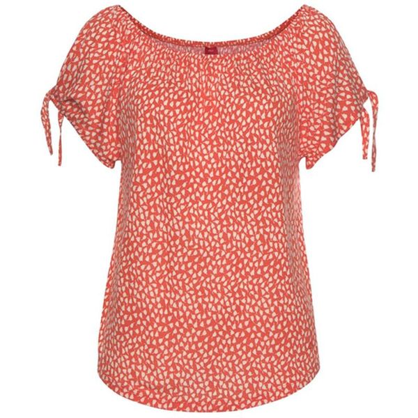 women's blouses & shirts orange cute carmen style print women and summer off shoulder o-neck short sleeve tie detail blouse, White
women's blouses & shirts orange cute carmen style print women and summer off shoulder o-neck short sleeve tie detail blouse, White