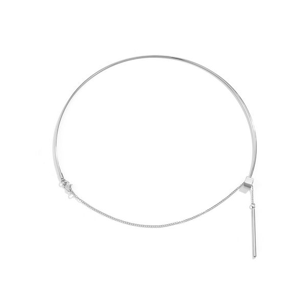 simple versatile pendant necklaces geometric personality one word stick tassel neck european and american fashion cold wind stitching square, Silver
simple versatile pendant necklaces geometric personality one word stick tassel neck european and american fashion cold wind stitching square, Silver