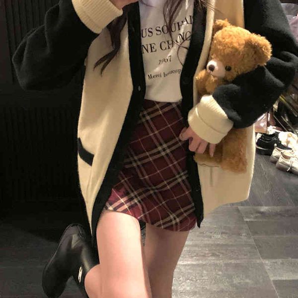 skirts high waist a-line skirt women's autumn and winter small pants sweet spicy plaid korean women's wear dhwr, Black
skirts high waist a-line skirt women's autumn and winter small pants sweet spicy plaid korean women's wear dhwr, Black