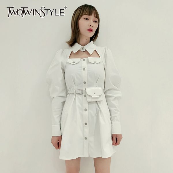 elegant hollow out black dress for women lapel long sleeve high waist sashes mini dresses female fashion 210423, Black;gray
elegant hollow out black dress for women lapel long sleeve high waist sashes mini dresses female fashion 210423, Black;gray