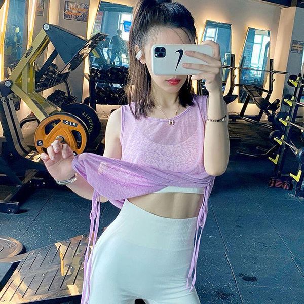 running jerseys summer loose sports vest quick-drying sleeveless blouse women's drawstring thin fitness outerwear yoga, Black;blue
running jerseys summer loose sports vest quick-drying sleeveless blouse women's drawstring thin fitness outerwear yoga, Black;blue