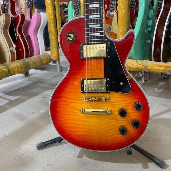 custom electric guitar cherry sunburst color mahogany body rosewood fingerboard golden hardware same of the pictures
custom electric guitar cherry sunburst color mahogany body rosewood fingerboard golden hardware same of the pictures