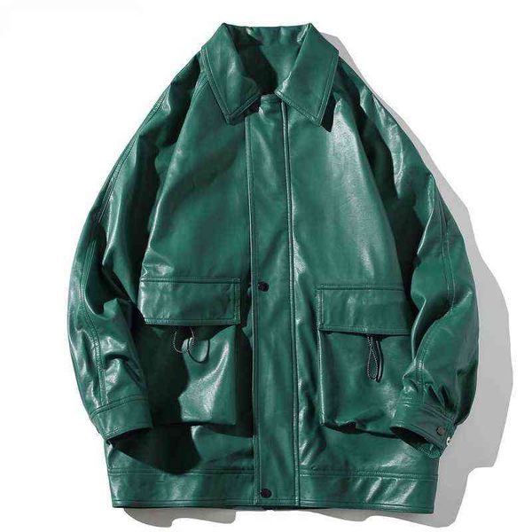 zipper locomotive men leather jacket new autumn streetwear solid jacket coat hip hop men clothing oversize pu leather jacket t220728, Black
zipper locomotive men leather jacket new autumn streetwear solid jacket coat hip hop men clothing oversize pu leather jacket t220728, Black
