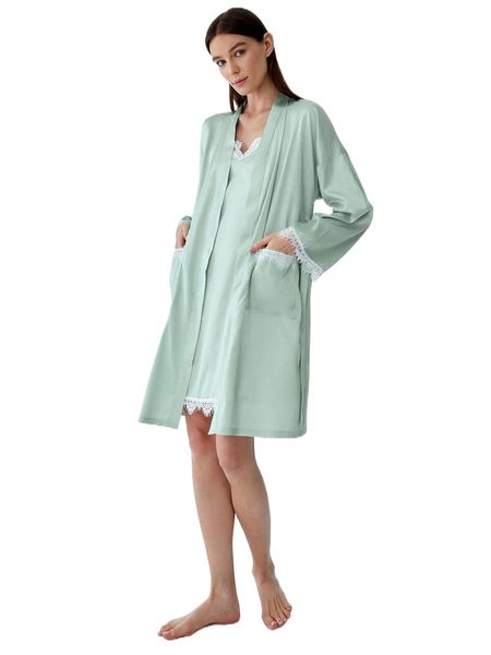 lightweight soft breathable contrast lace dual pocket belted satin sleep robe without nightdress x83q#, Black;red 
lightweight soft breathable contrast lace dual pocket belted satin sleep robe without nightdress x83q#, Black;red