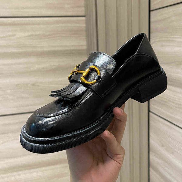 dress shoes women designer british style platform small leather shoes luxury metal buckle tassel flat loafers spring and summer 220308, Black
dress shoes women designer british style platform small leather shoes luxury metal buckle tassel flat loafers spring and summer 220308, Black